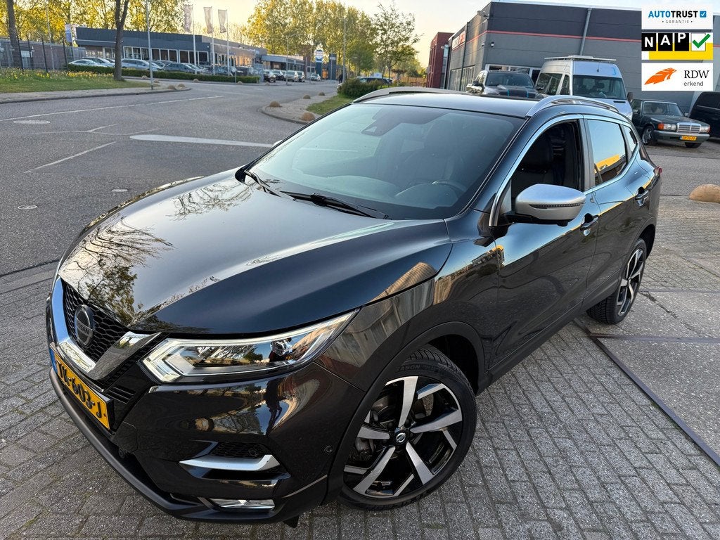 Nissan Qashqai 1.2 16V TEKNA+ AUT PANO LEER 360CAM MEMORY VO, Gebruikt, 4 cilinders, Met garantie (alle), 116 pk
