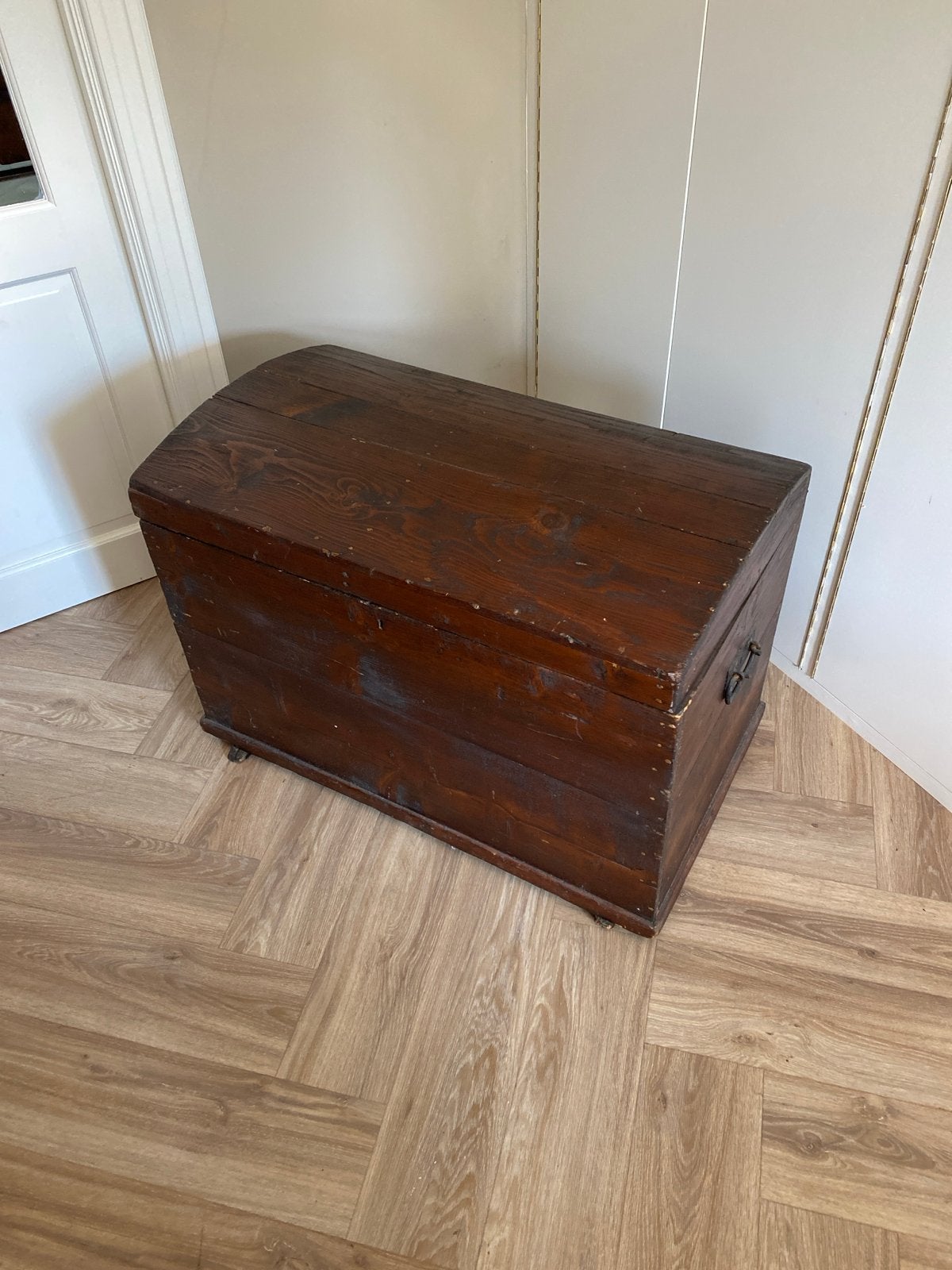 Antieke houten dekenkist - 60x88x50cm, Ophalen, 50 – 75, Gebruikt, 50 tot 100 cm