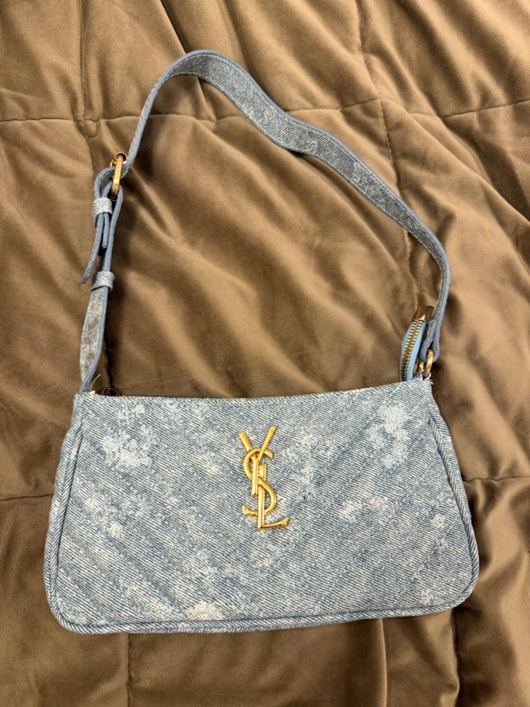 Ysl tas blauw, Ophalen of Verzenden, Zo goed als nieuw, Blauw
