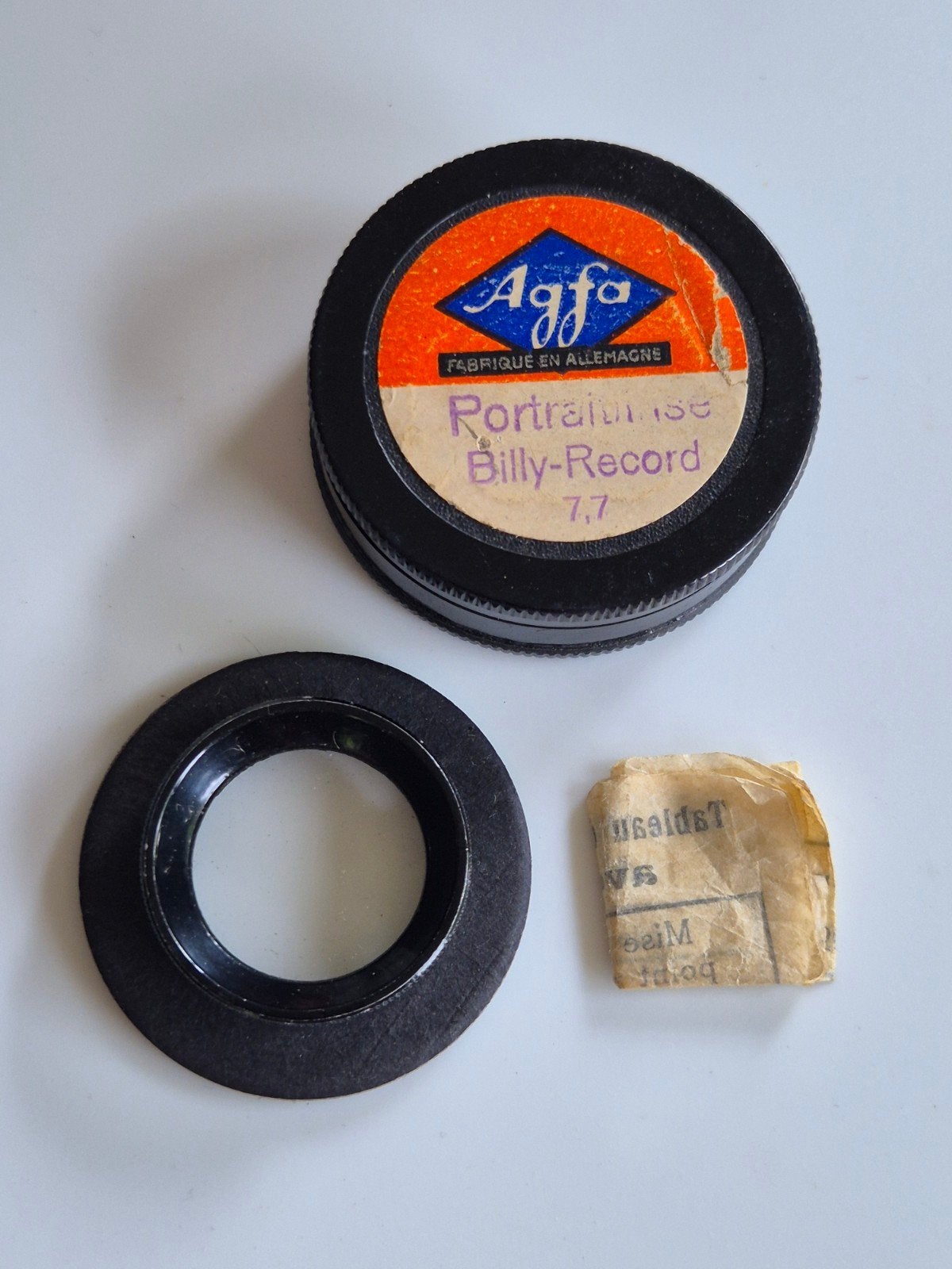 Vintage Agfa Portraitlinse Billy-Record 7,7, Agfa-Gevaert, Info@agfa.com, Gebruikt, Otto-Bayer-Straße 1, 51373 Leverkusen, Duitsland