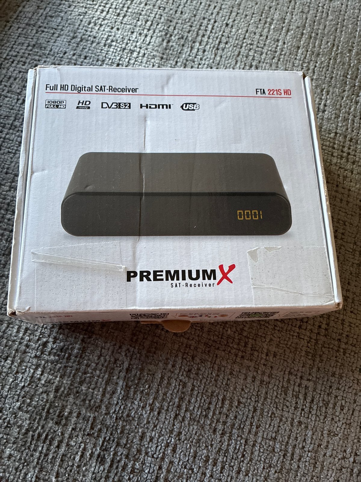PremiumX Full HD Digitale SAT-Ontvanger FTA 221S HD, Ophalen, Nieuw, Decoder
