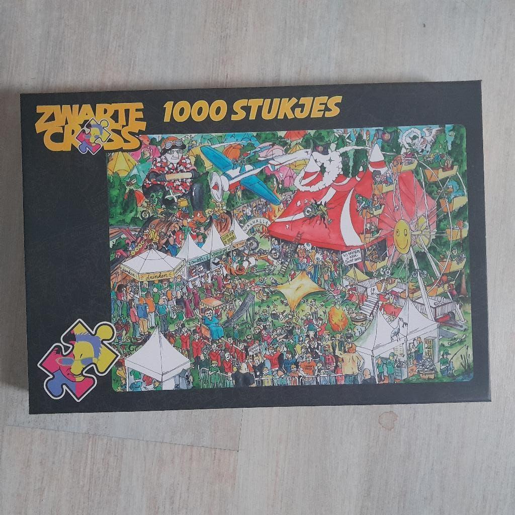 zwarte cross puzzel, Ophalen, 500 t/m 1500 stukjes, Gebruikt, Legpuzzel