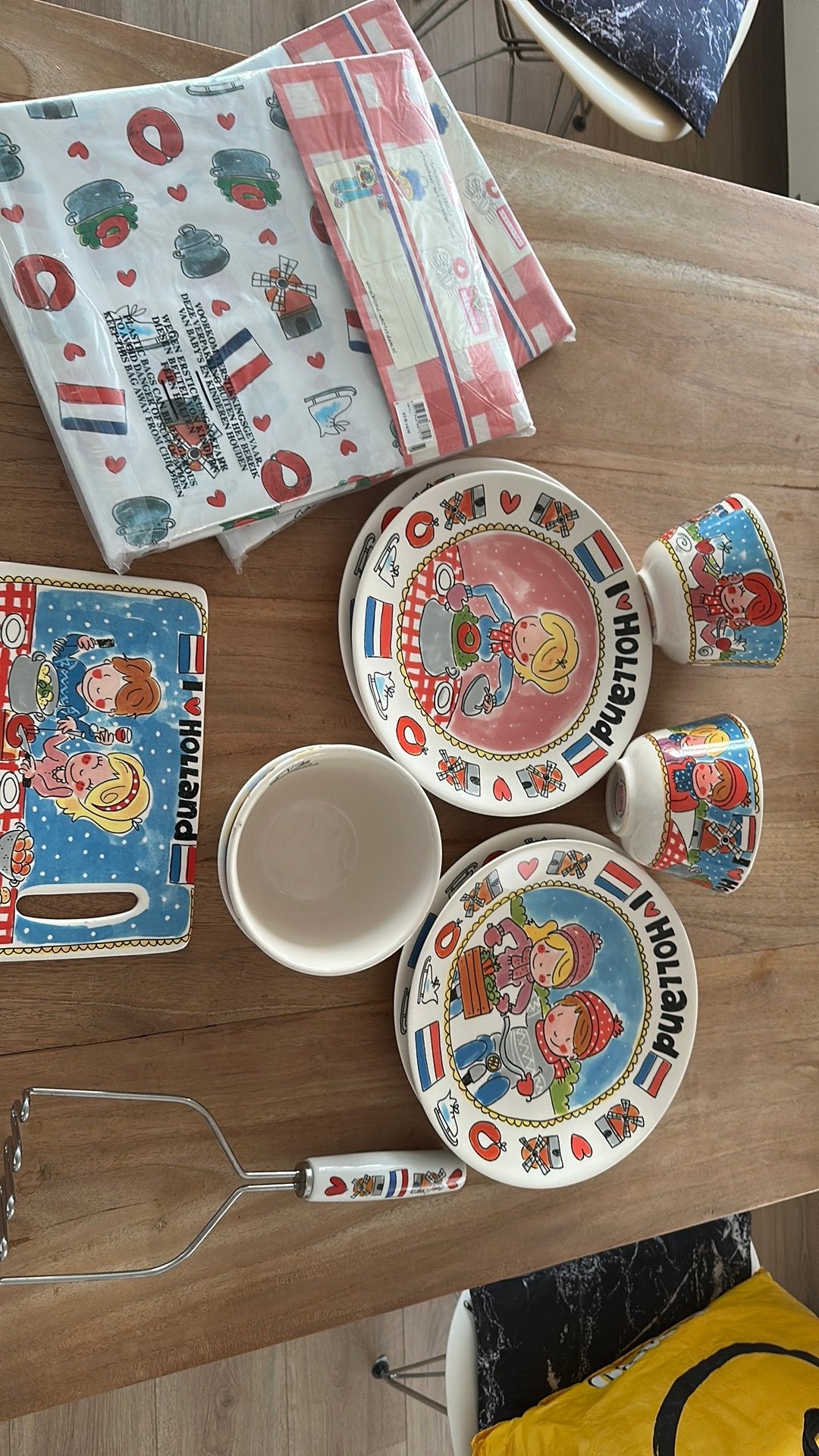 Rare Blond Amsterdam I Love Holland Servies Set stampot unox, Keramiek, Nieuw, Ophalen of Verzenden, Overige stijlen