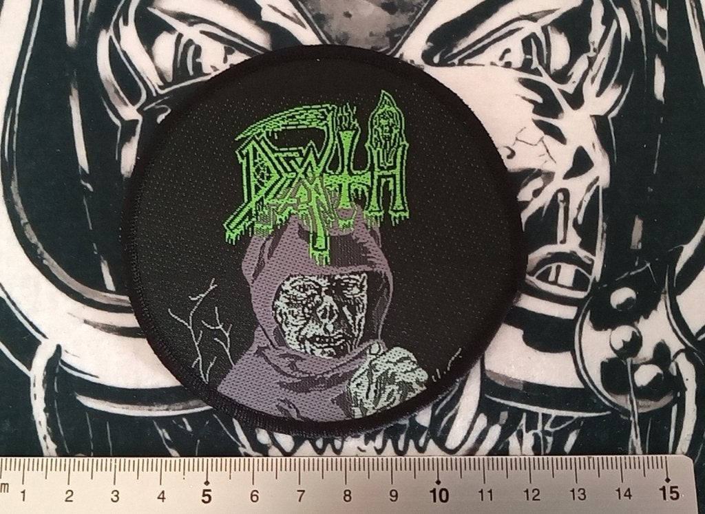 Death zeer  zeldzame 1989 vintage Leprosy patch d198 metal, Verzenden, Nieuw, Kleding