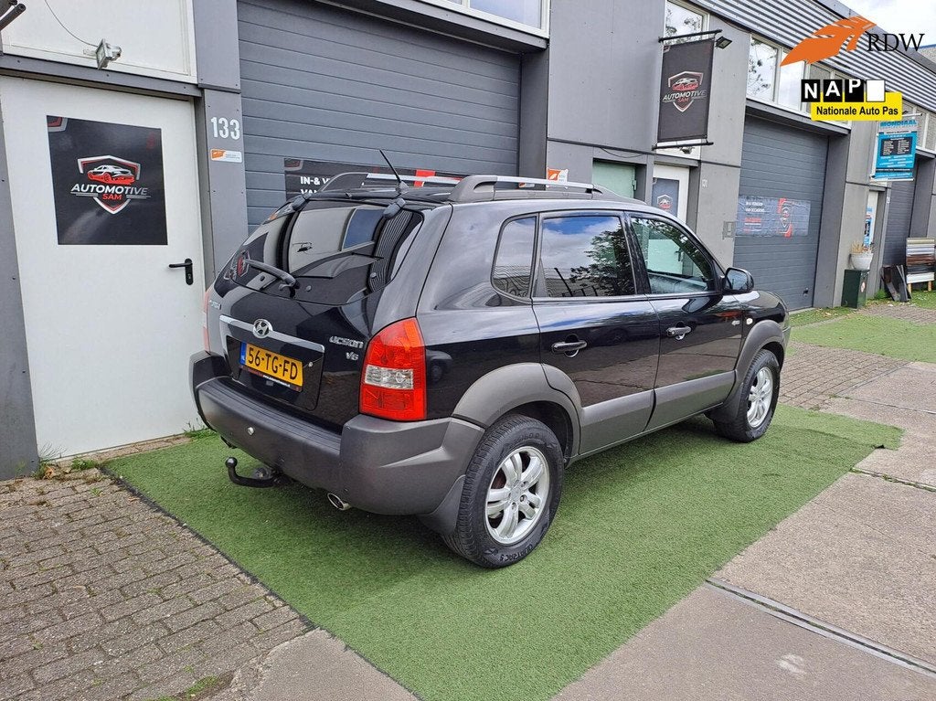 Hyundai Tucson 2.7i V6 4WD Style 2006 Automaat Airco NAP, Automaat, Gebruikt, Zwart, 2656 cc