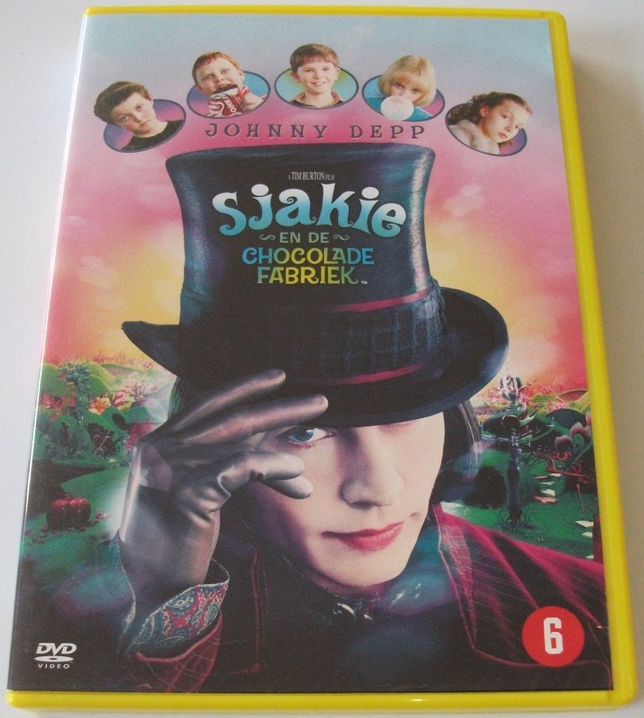 Dvd *** SJAKIE EN DE CHOCOLADEFABRIEK *** Tim Burton, Vanaf 6 jaar, Ophalen of Verzenden, Zo goed als nieuw, Fantasy