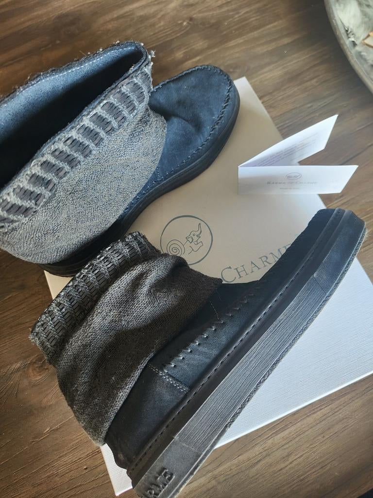 Karma of Charme zwarte enkellaarsjes, Kleding | Dames, Zwart, Ophalen of Verzenden, Zo goed als nieuw, Karma of Charme