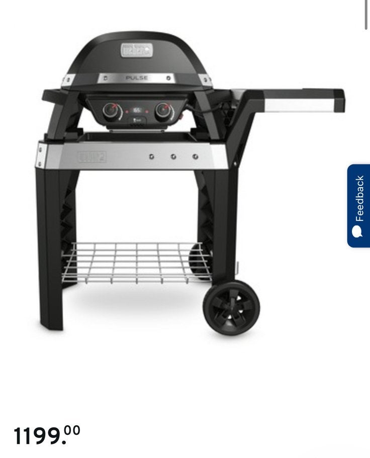 Weber Pulse 2000 elektrische bbq metaal zwart met onderstel, Ophalen of Verzenden, Nieuw