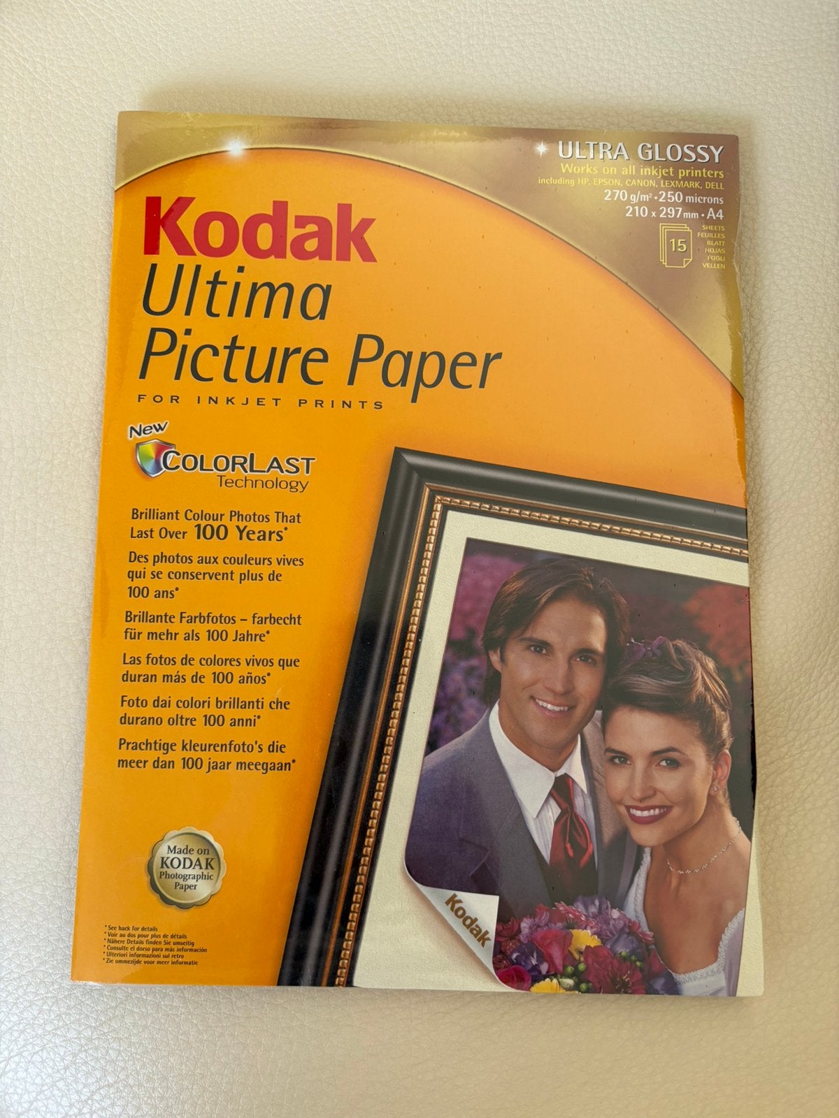 Kodak Ultima Picture Paper ultra glossy A4 nieuw, A4, Vervagingsbestendig, Nieuw, Glanzend