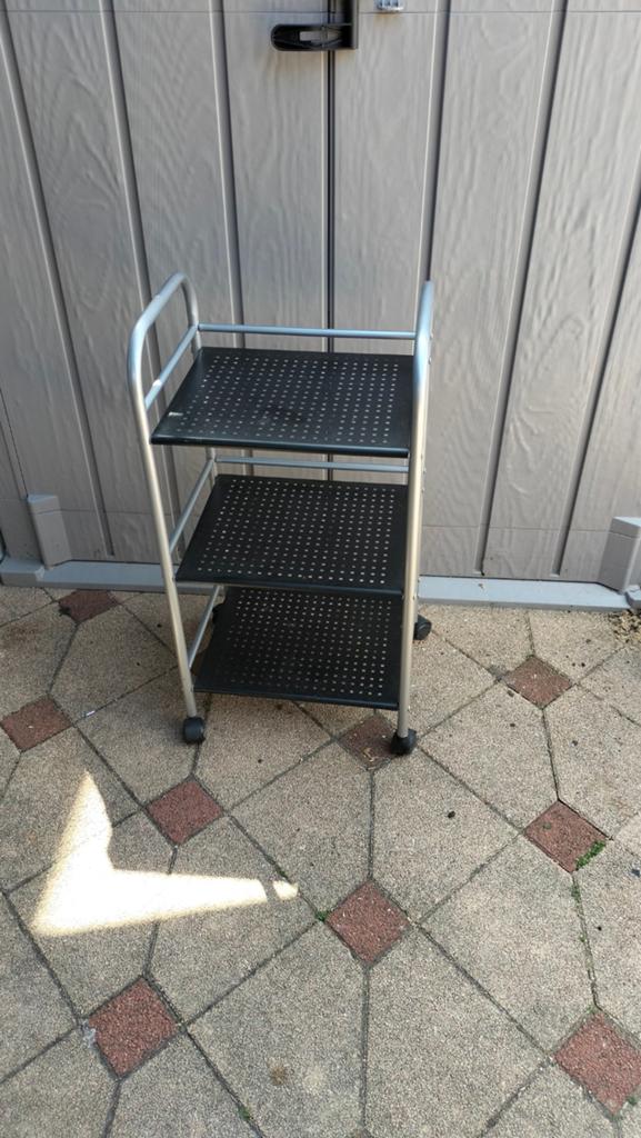 Handige roltafel / serveerwagen met 3 planken, Ophalen, Gebruikt