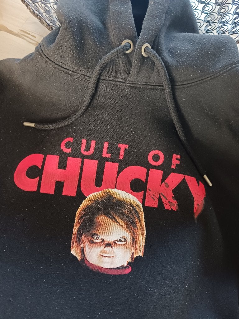 Hoodie Trui Chucky maat M, Ophalen of Verzenden, Gedragen, Zwart
