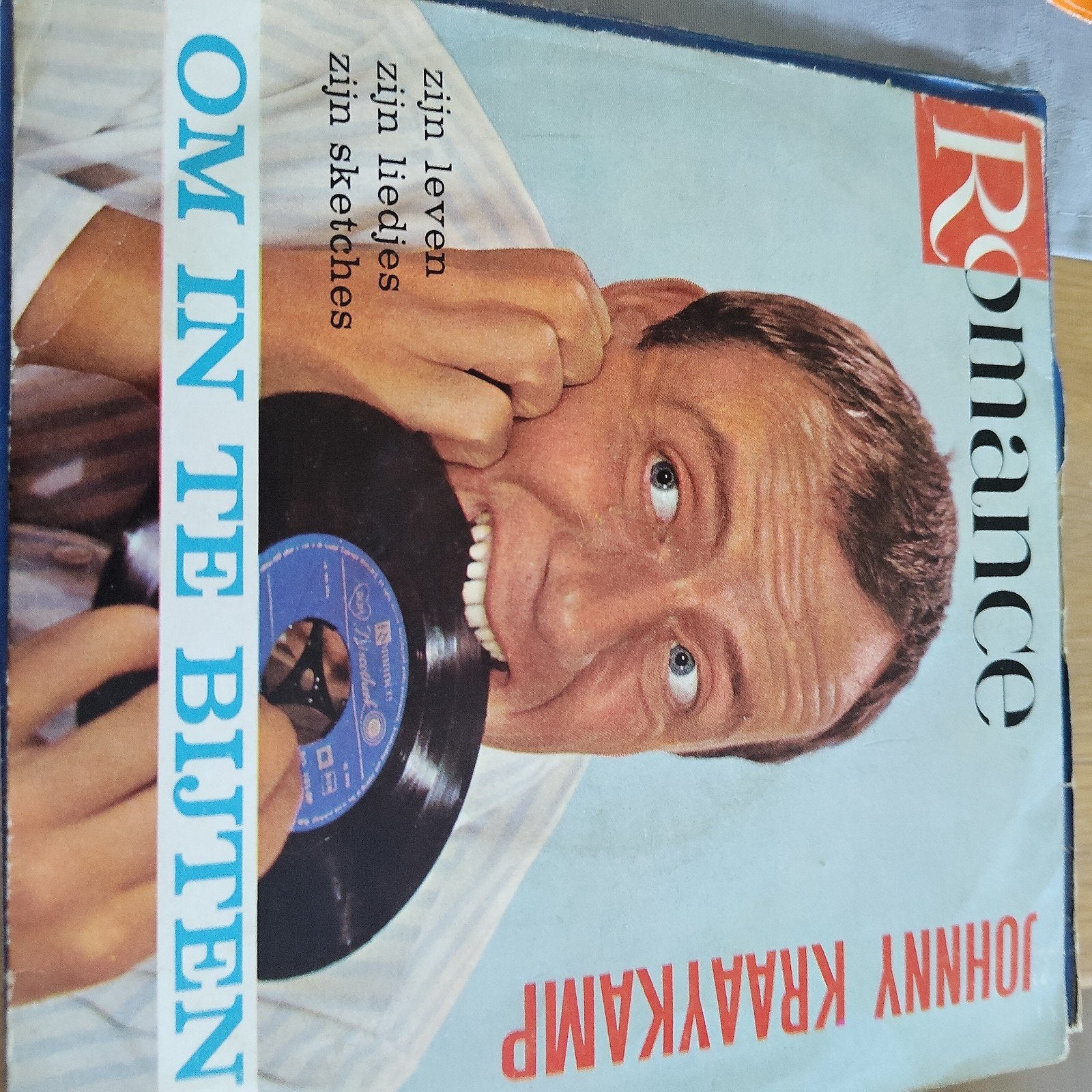 Johnny Kraaykamp  Om in te bijten (Romance), Cd's en Dvd's, Vinyl Singles, Ophalen of Verzenden, Gebruikt, 7 inch, EP