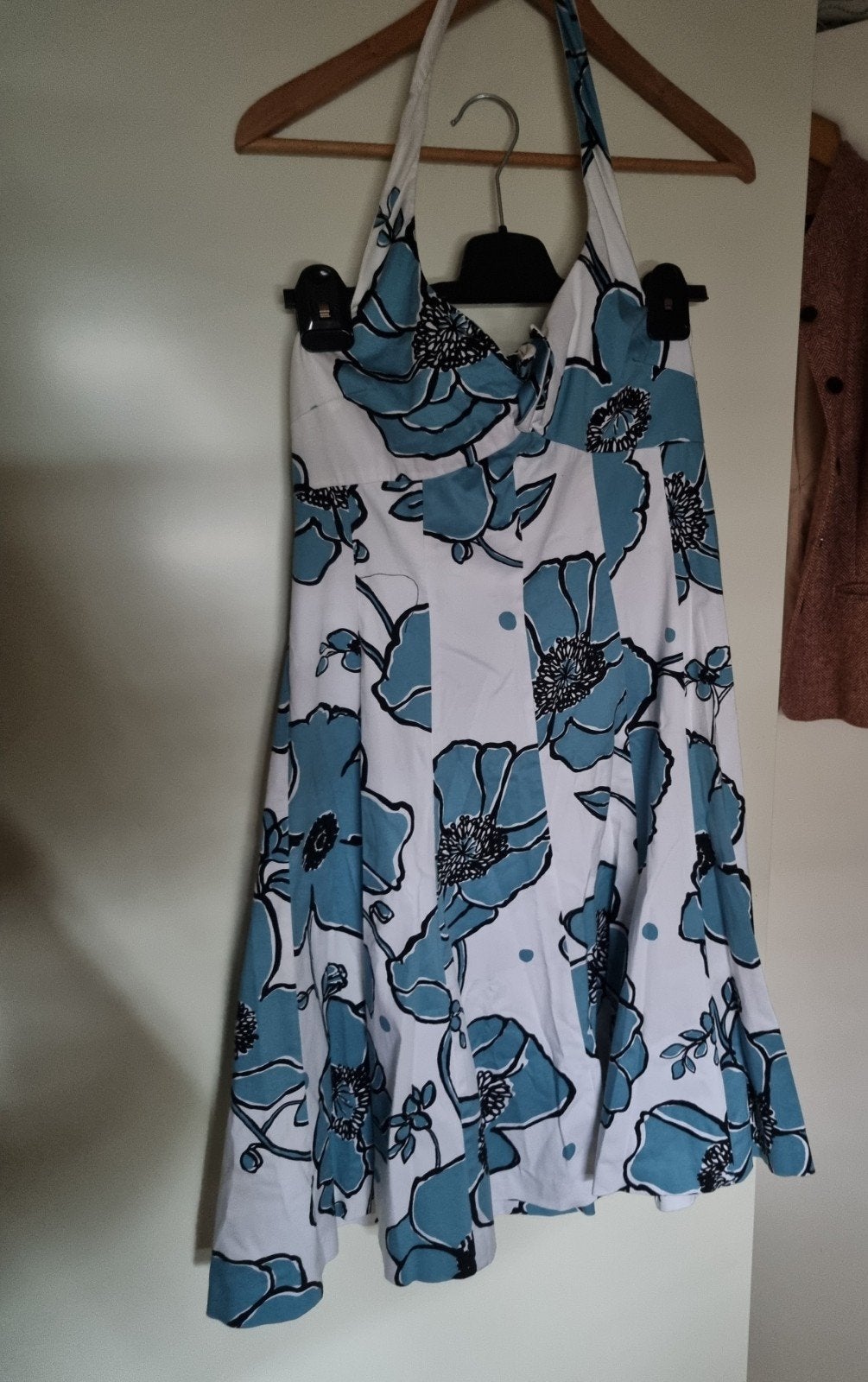 Vintage Nine West halter jurk maat M 38 was een dure jurk, Ophalen of Verzenden, Zo goed als nieuw, Maat 38/40 (M), Onder de knie