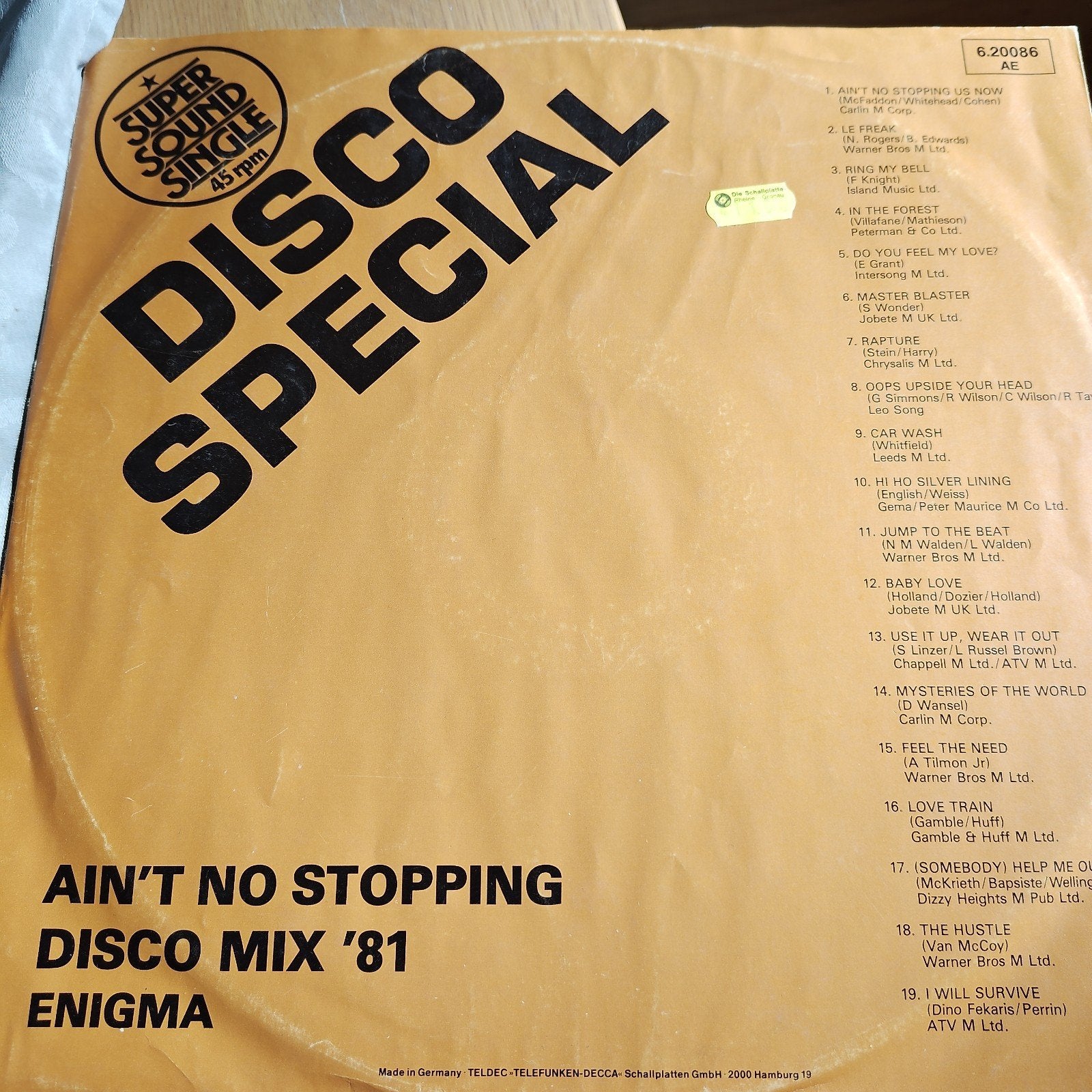 Disco Special  Ain't No Stopping Disco Mix '81 (Maxi Single), Cd's en Dvd's, Ophalen of Verzenden, Gebruikt, 12 inch