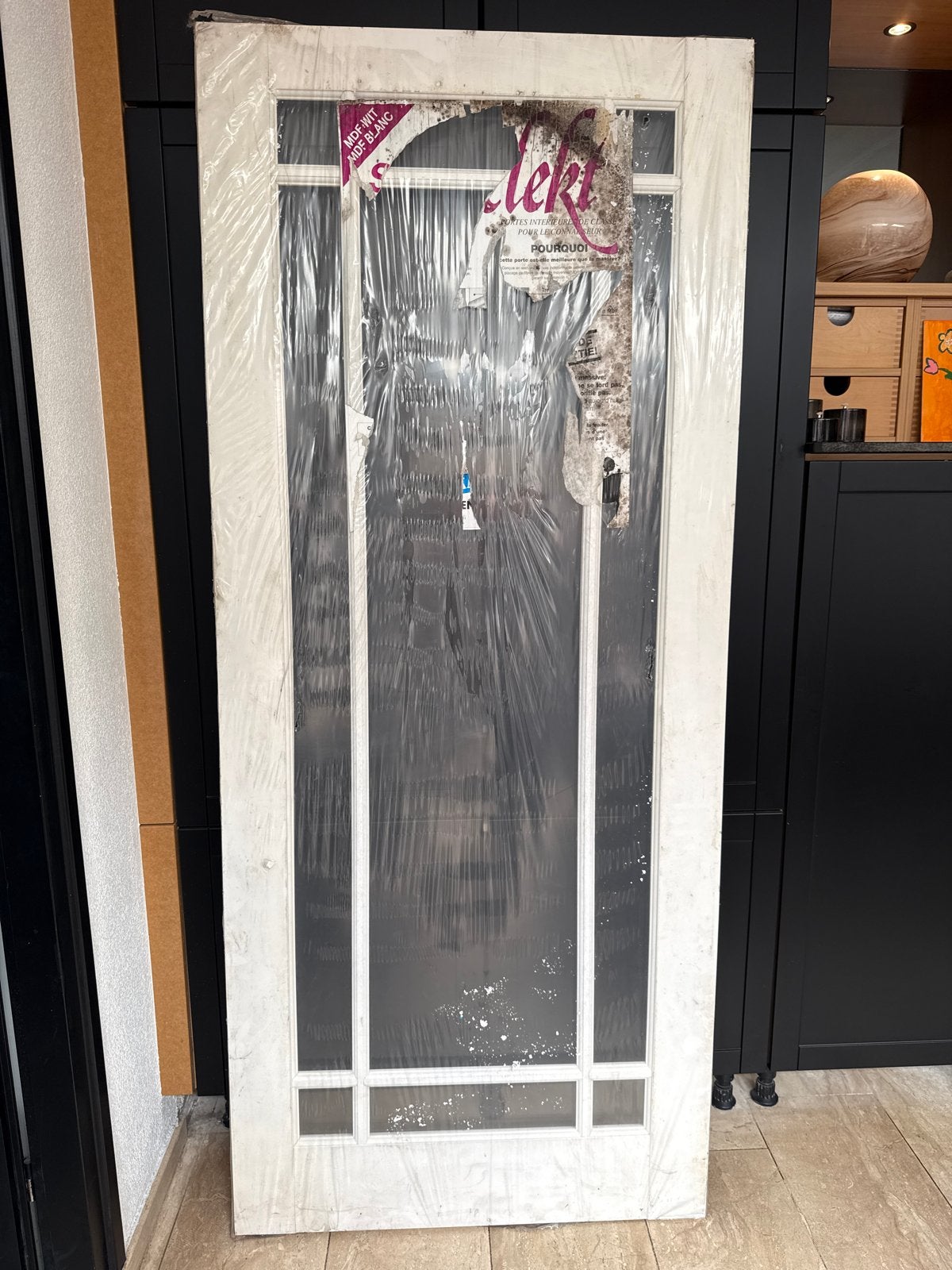 Nieuwe hardhouten opdekdeur 211,5x88 cm, Ophalen, 80 tot 100 cm, Binnendeur, Nieuw