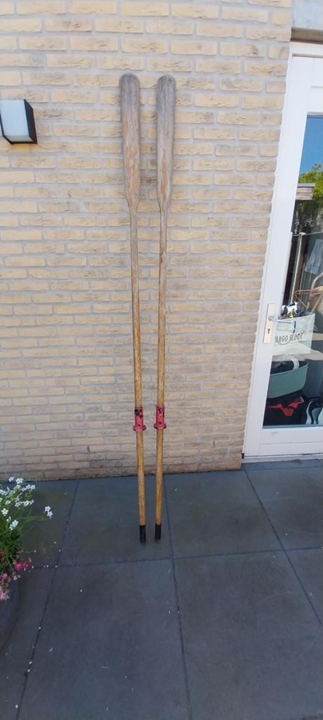 2 Houten roeispanen 230cm, Ophalen of Verzenden, Gebruikt