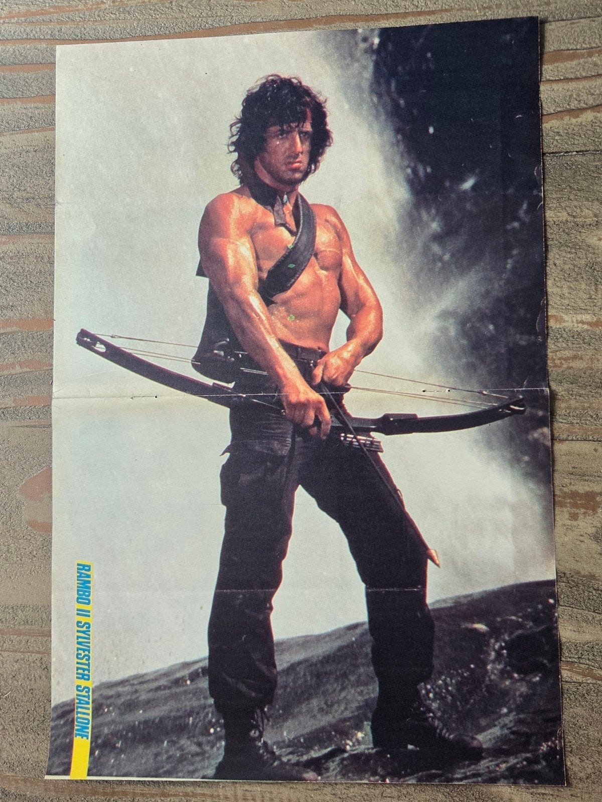 Rambo II Sylvester Stallone Poster, Ophalen of Verzenden, Gebruikt, A1 t/m A3, Film en Tv