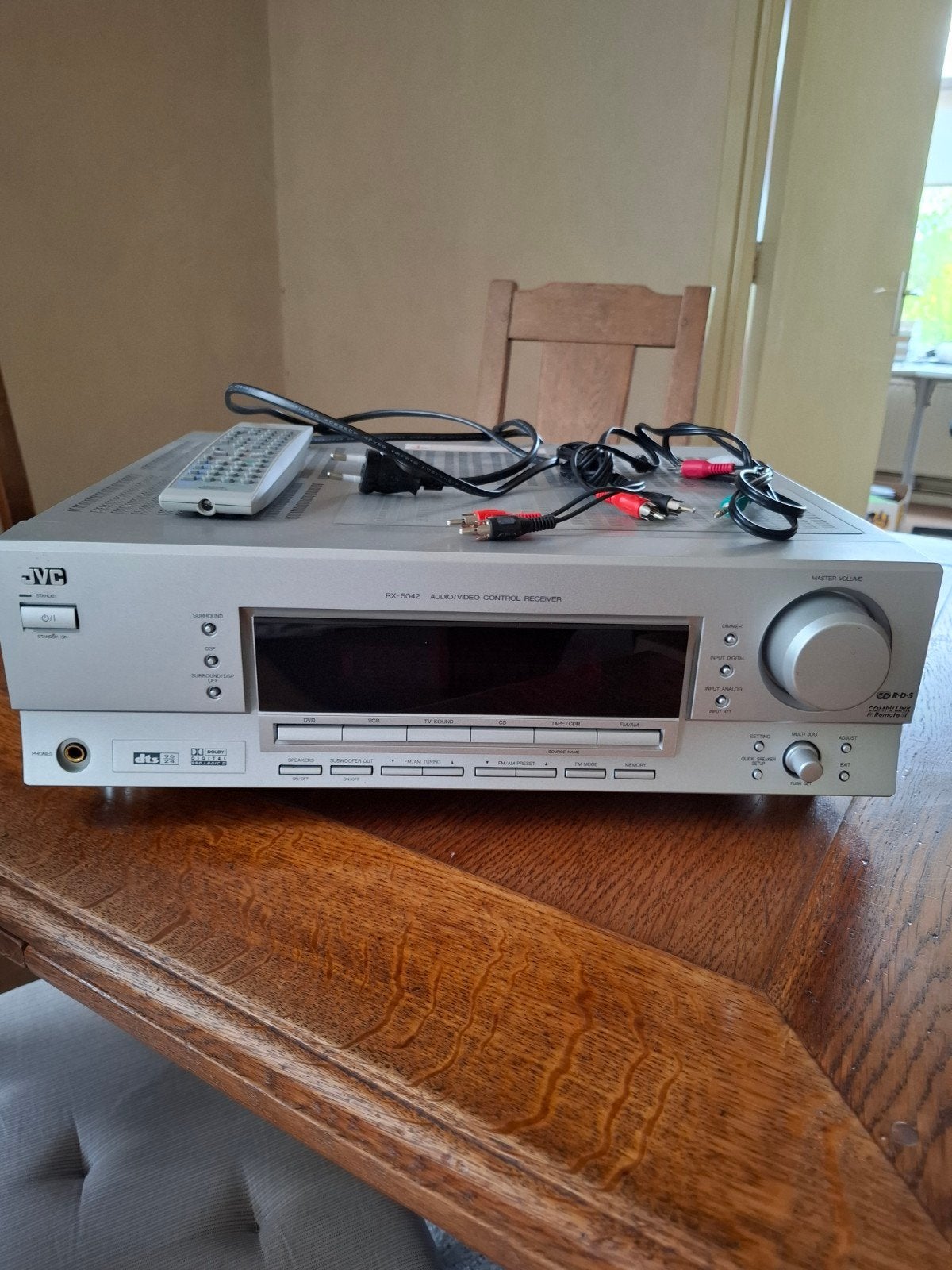 JVC RX-5042 Audio/Video Control Receiver - Zilver, Ophalen, Gebruikt, JVC, 120 watt of meer