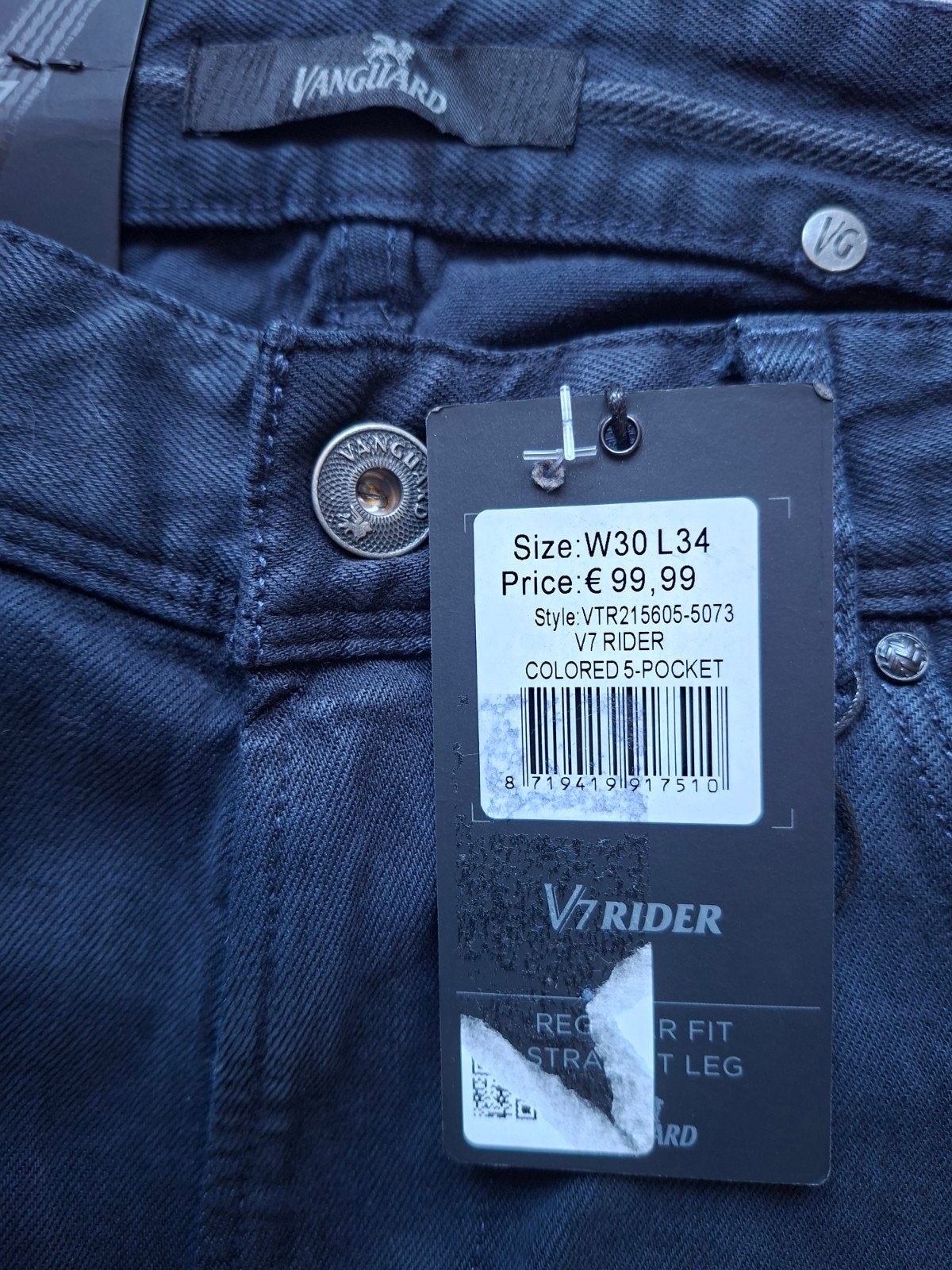 VANGUARD V7 Rider regular fit jeans W30 L34, Blauw, Nieuw, W32 (confectie 46) of kleiner, Ophalen of Verzenden