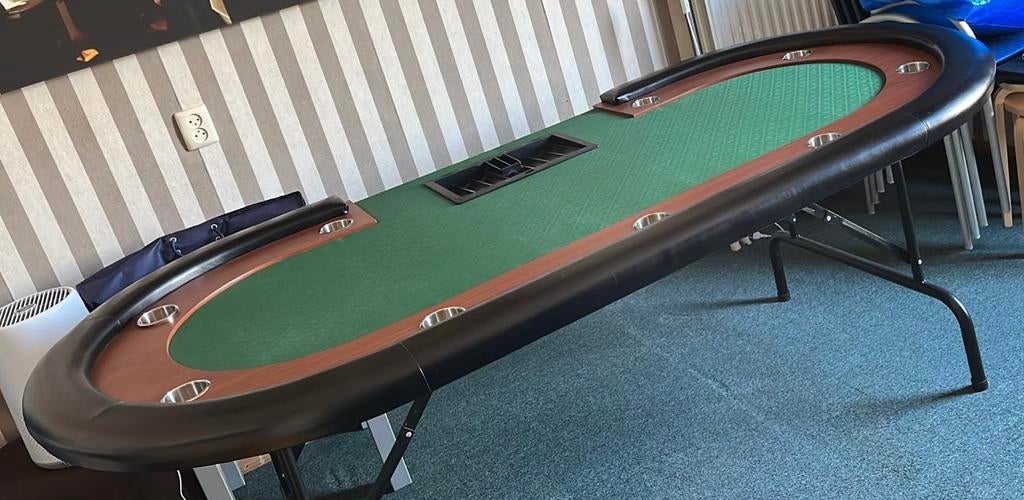 Pokertafel groen *zo goed als nieuw*, Hobby en Vrije tijd, Gezelschapsspellen | Kaartspellen, Ophalen, Zo goed als nieuw