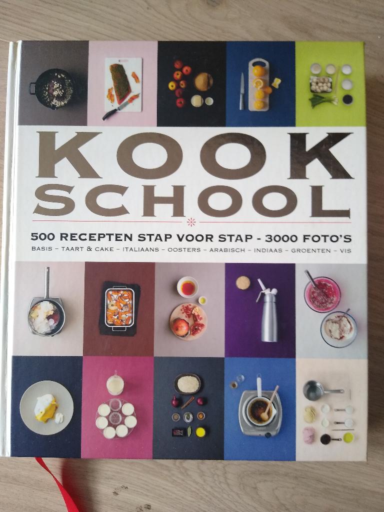 Kookboek '500 recepten stap voor stap' van Kookschool, Hoofdgerechten, Ophalen of Verzenden, Zo goed als nieuw, Overige gebieden