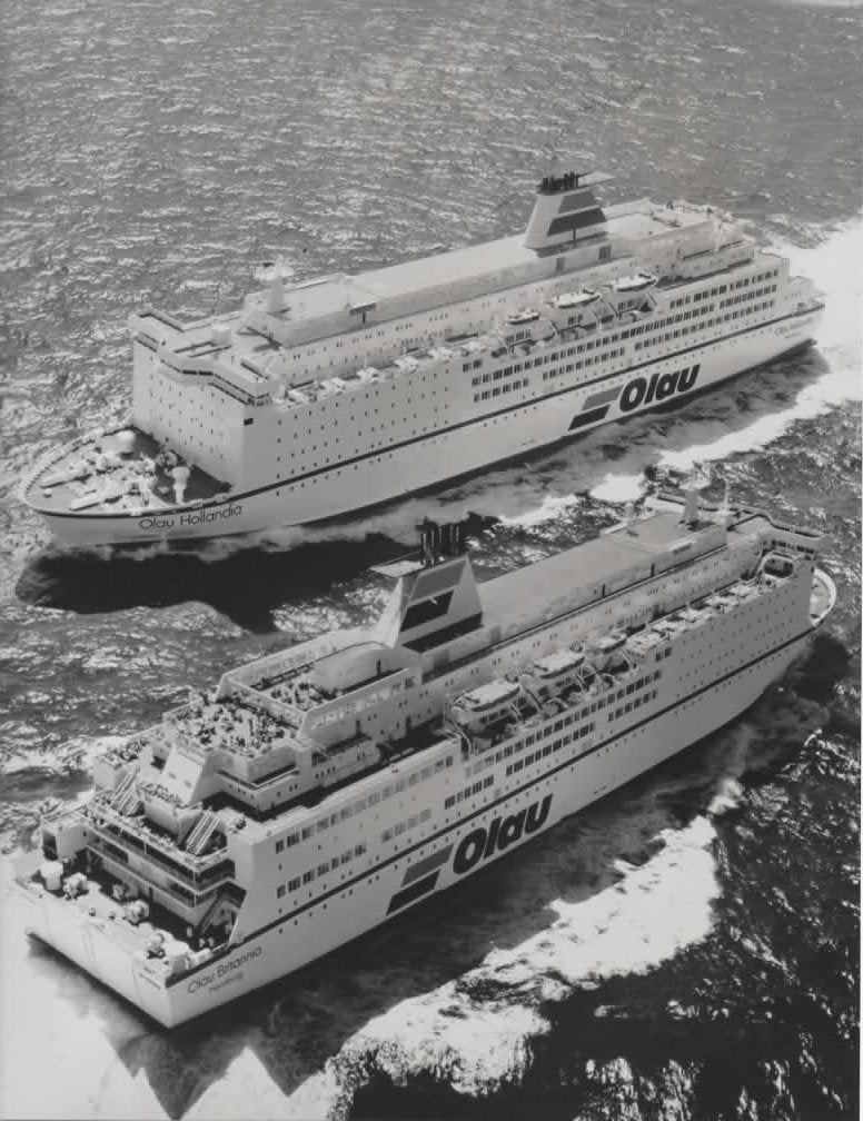 Schepen Olau Hollandia en Brittania, 1960 tot 1980, Verzenden, Foto, Nieuw