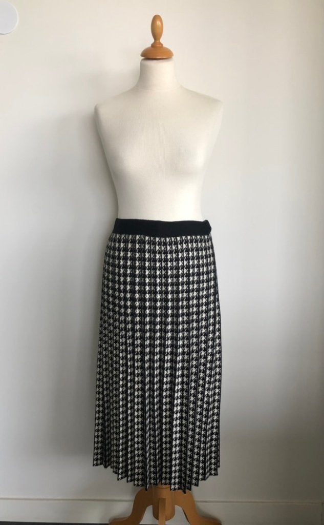 Rok Pied-de-poule, maat 36 t/m 40, Maat 38/40 (M), Verzenden, Zwart, Zo goed als nieuw