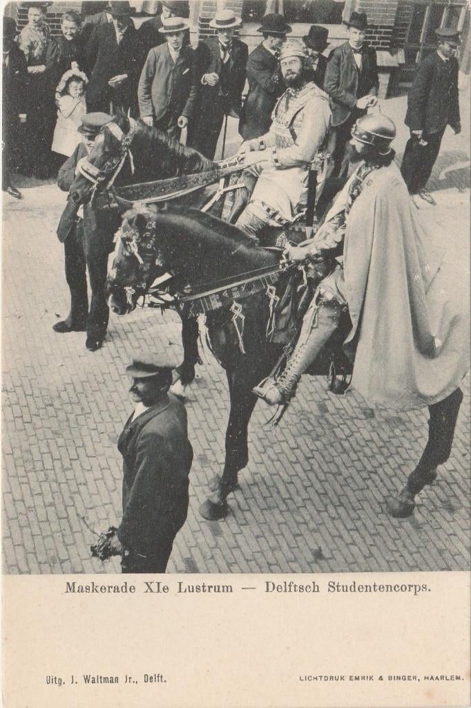 DELFT Maskerade XIe Lustrum Studentencorps, Verzenden, Voor 1920, Ongelopen, Zuid-Holland