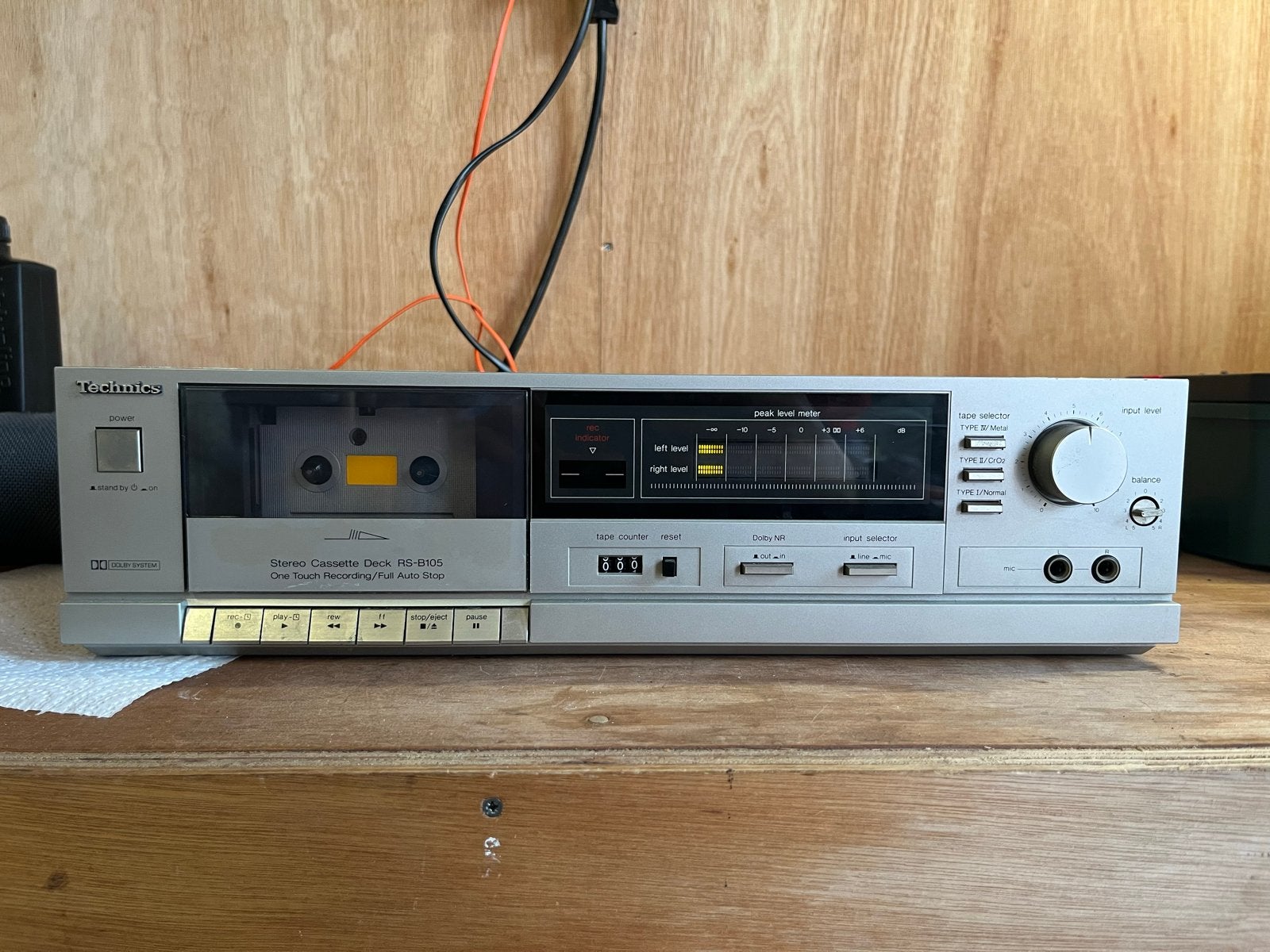 Technics RS-B105 Stereo Cassettedeck - Uitstekende Staat, Ophalen of Verzenden, Enkel, Overige merken, Tape counter