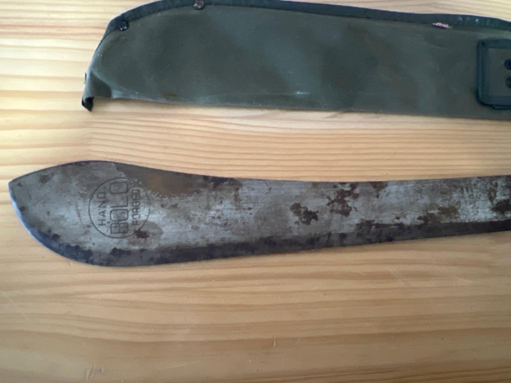 Vintage Japanse Hand Forged Bolo Machete, Originele Schede, Ophalen of Verzenden, Overige soorten, Mes of Dolk
