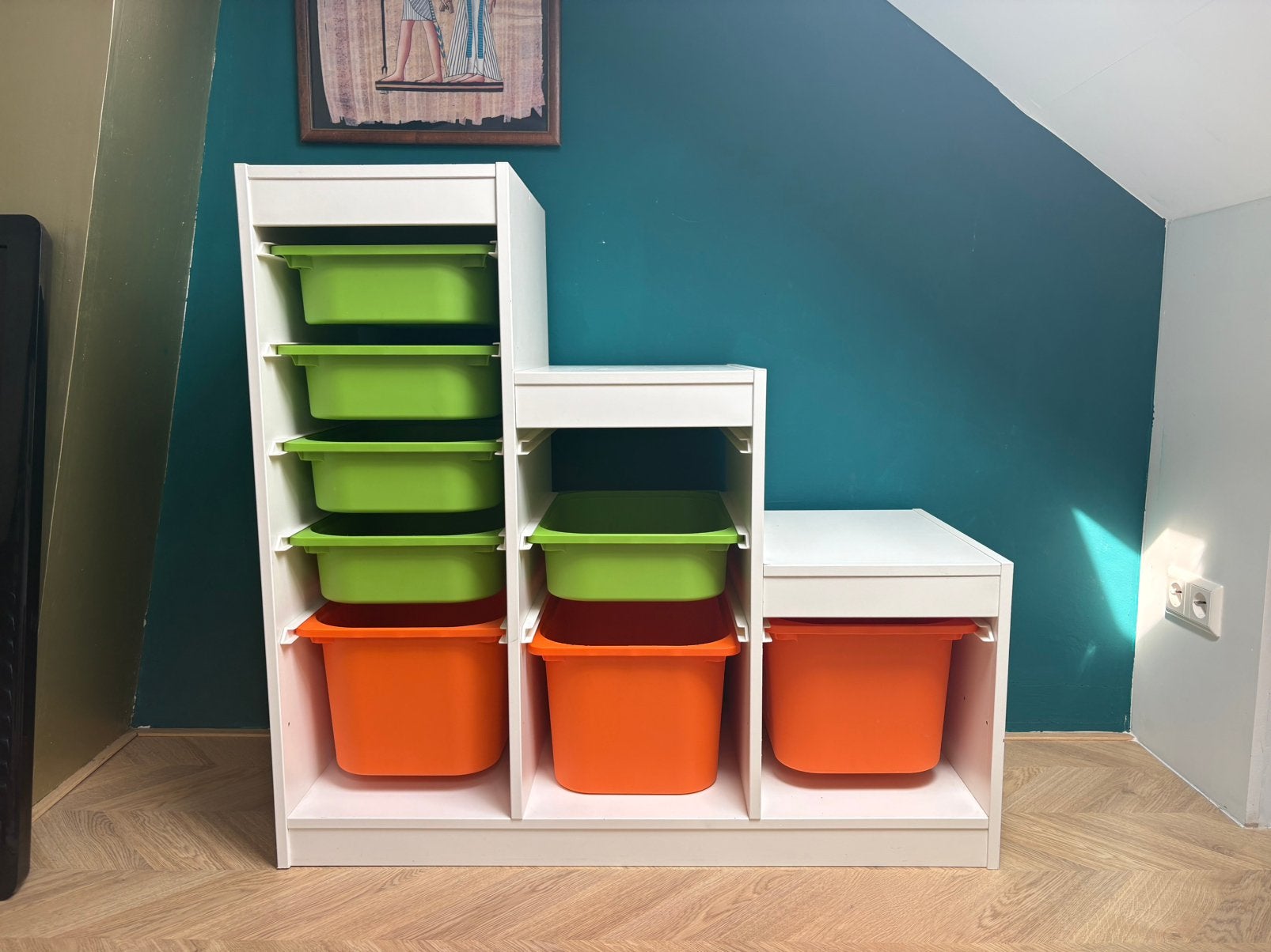 Leuke IKEA Trofast opbergkast met bakken 94x44x91 cm wit, Ophalen, Zo goed als nieuw, Kast