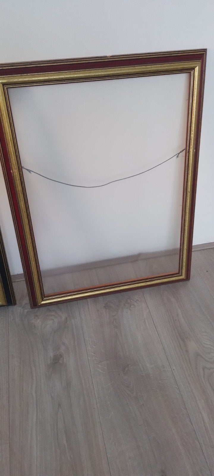 Klassieke fotolijst of schilderijlijst, rood/goud, Huis en Inrichting, Woonaccessoires | Lijsten, Gebruikt, Fotolijst, 17 cm, 63 cm