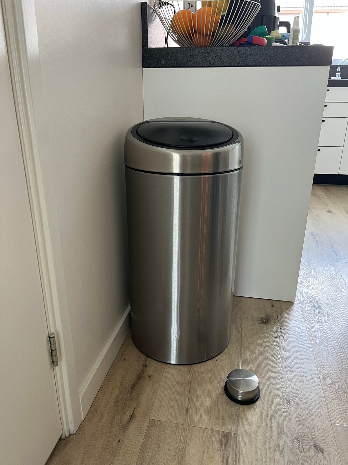 Brabantia Touch Bin Prullenbak 2x30 liter - RVS, Huis en Inrichting, Ophalen, 40 liter of meer, Zo goed als nieuw, Rvs