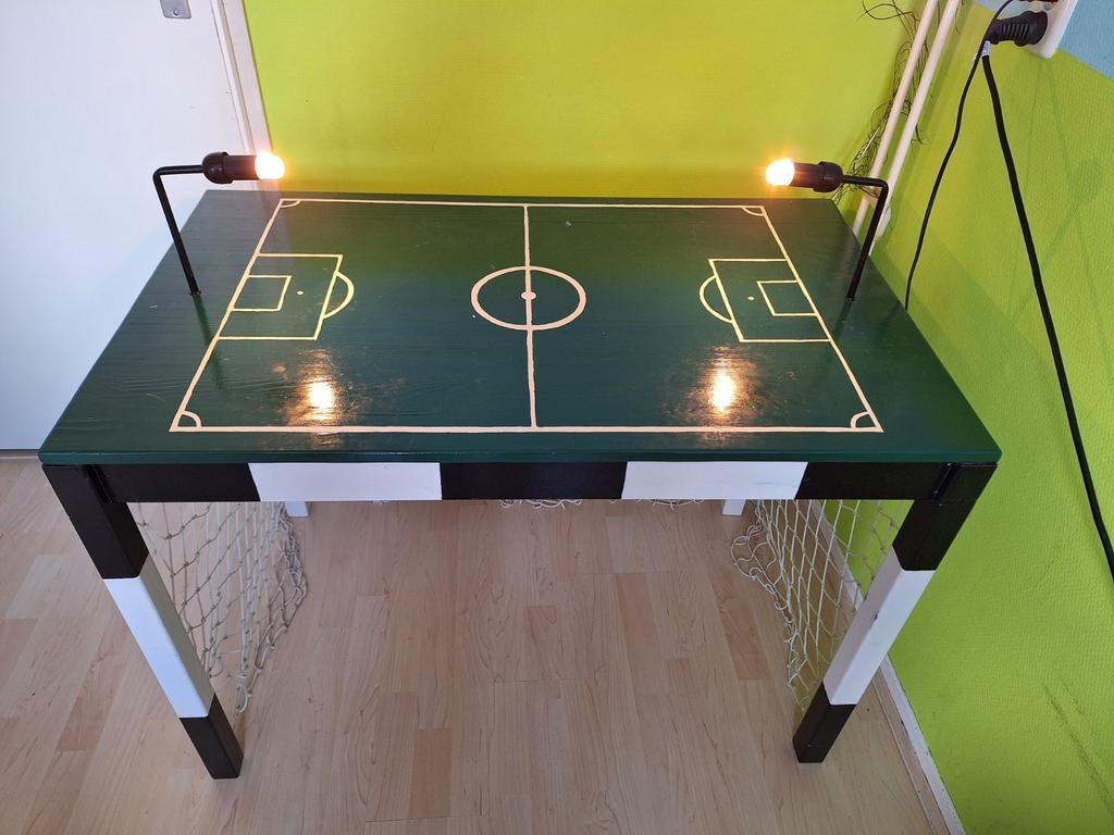 Unieke Voetbaltafel met Verlichting - Handgemaakt!, Ophalen, Gebruikt