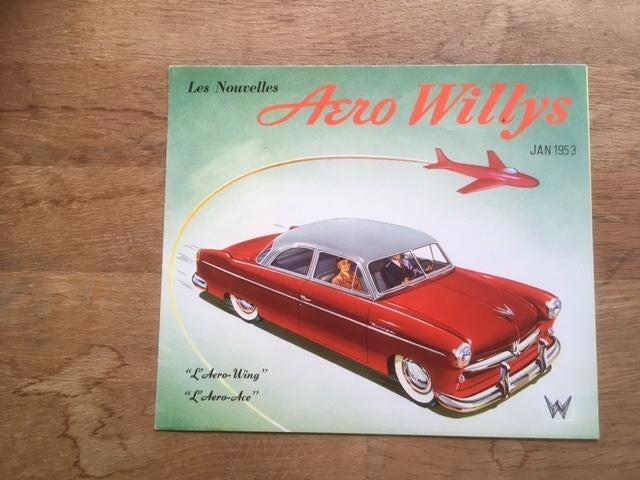Autobrochures/Autofolders:     Aero   Willys   1953    Frans, Ophalen of Verzenden, Zo goed als nieuw