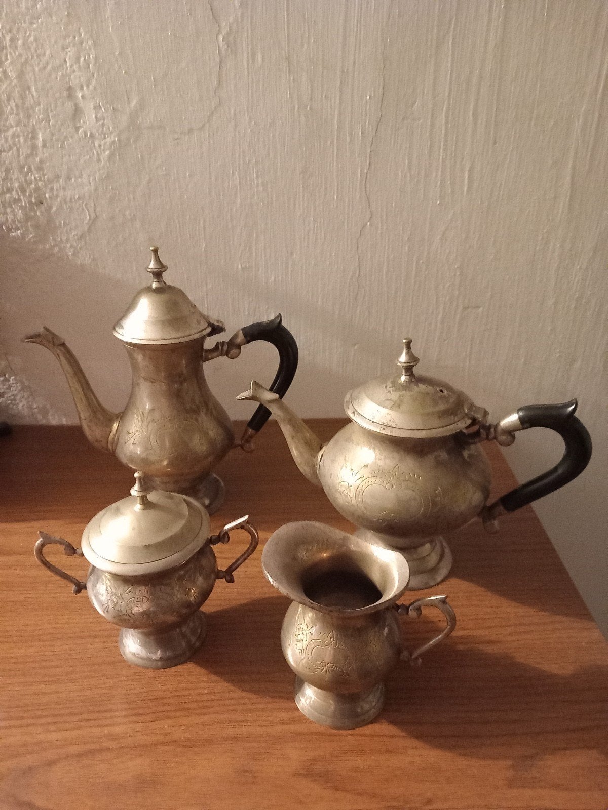 Antieke Zilveren Theeset / Koffieset - 4 Delen, Antiek en Kunst, Ophalen of Verzenden