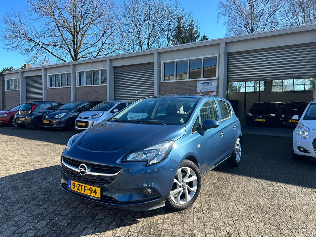 Opel Corsa 1.0 Turbo Edition Airco/ Camera/ PDC/Cruise/ 1e E, Voorwielaandrijving, Gebruikt, Euro 6, Blauw