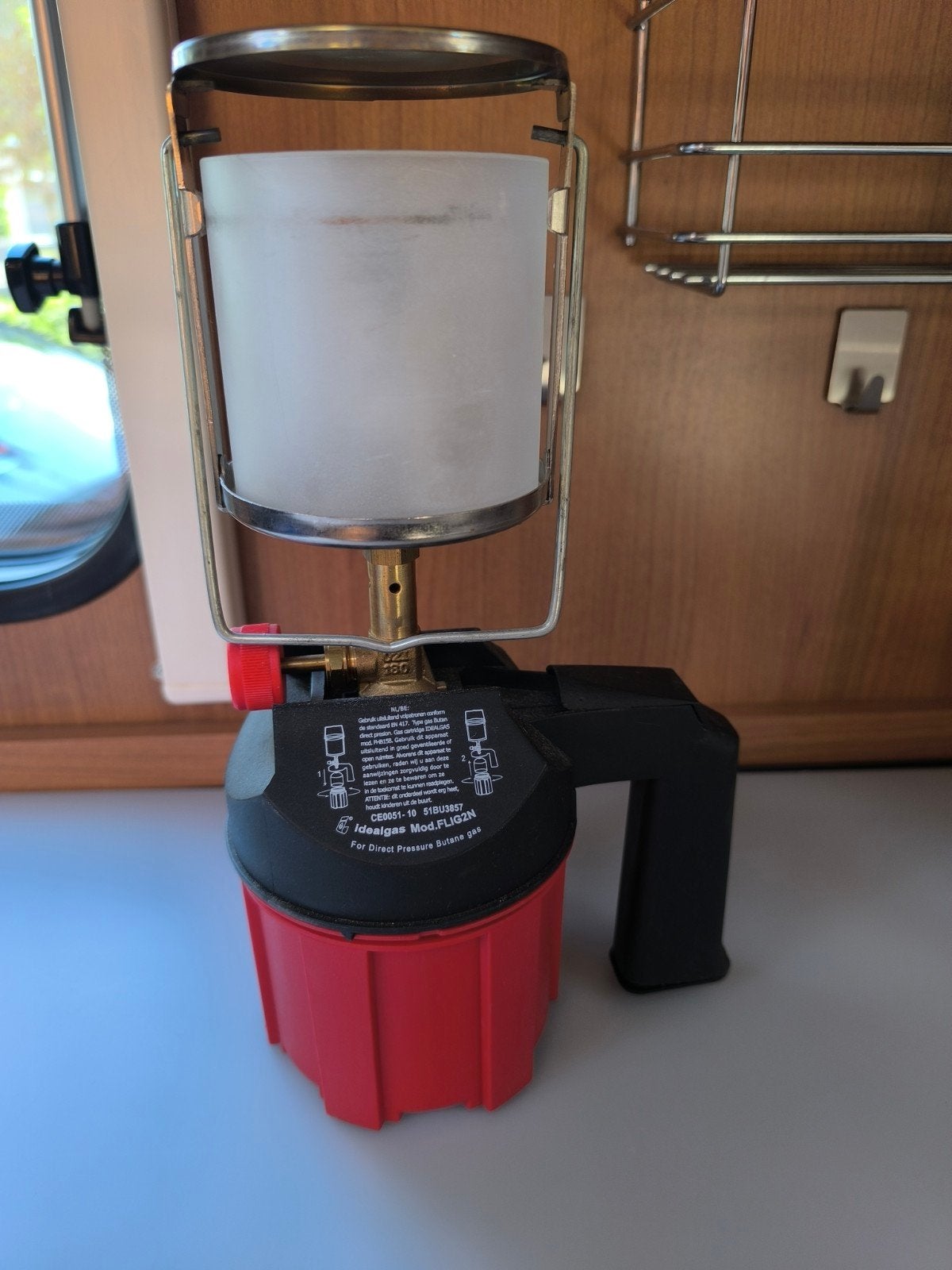 IdealGas Mod.FLIG2N Gaslamp - Perfect voor kamperen, Caravans en Kamperen, Kampeeraccessoires, Ophalen