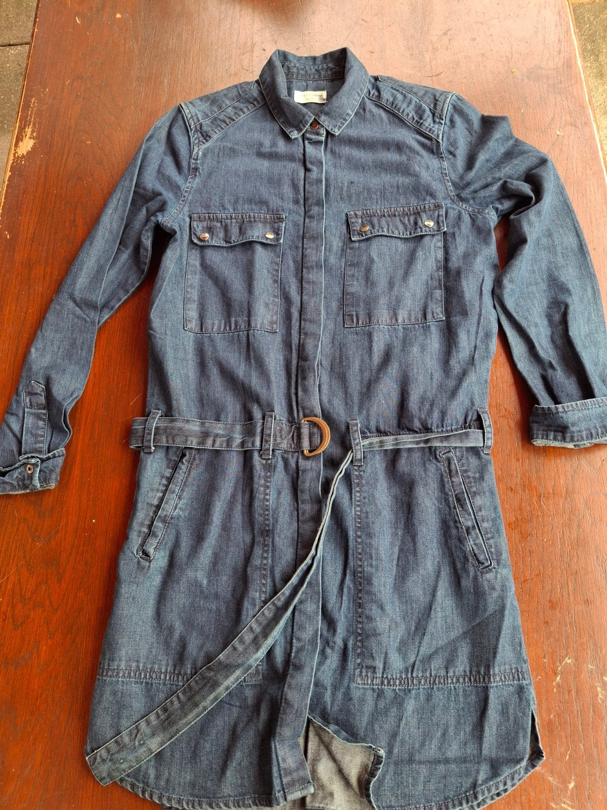 COSTES denim overshirt XS met ceintuur en borstzakken, Kleding | Dames, Blauw, Ophalen of Verzenden, Zo goed als nieuw, Maat 34 (XS) of kleiner