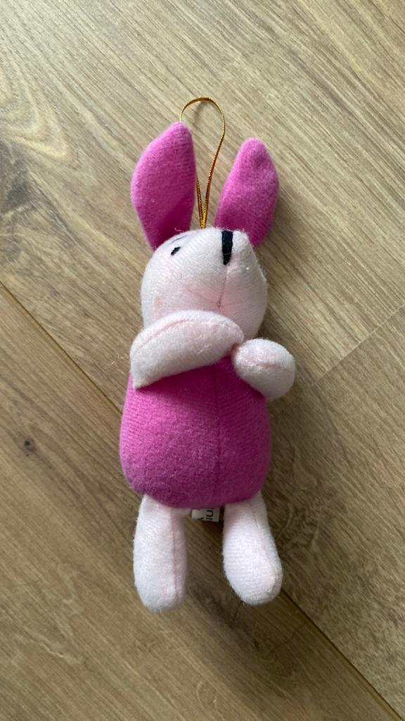 Vintage Knorretje knuffel met hanger, Ophalen of Verzenden, Winnie de Poeh of vrienden, Zo goed als nieuw, Knuffel