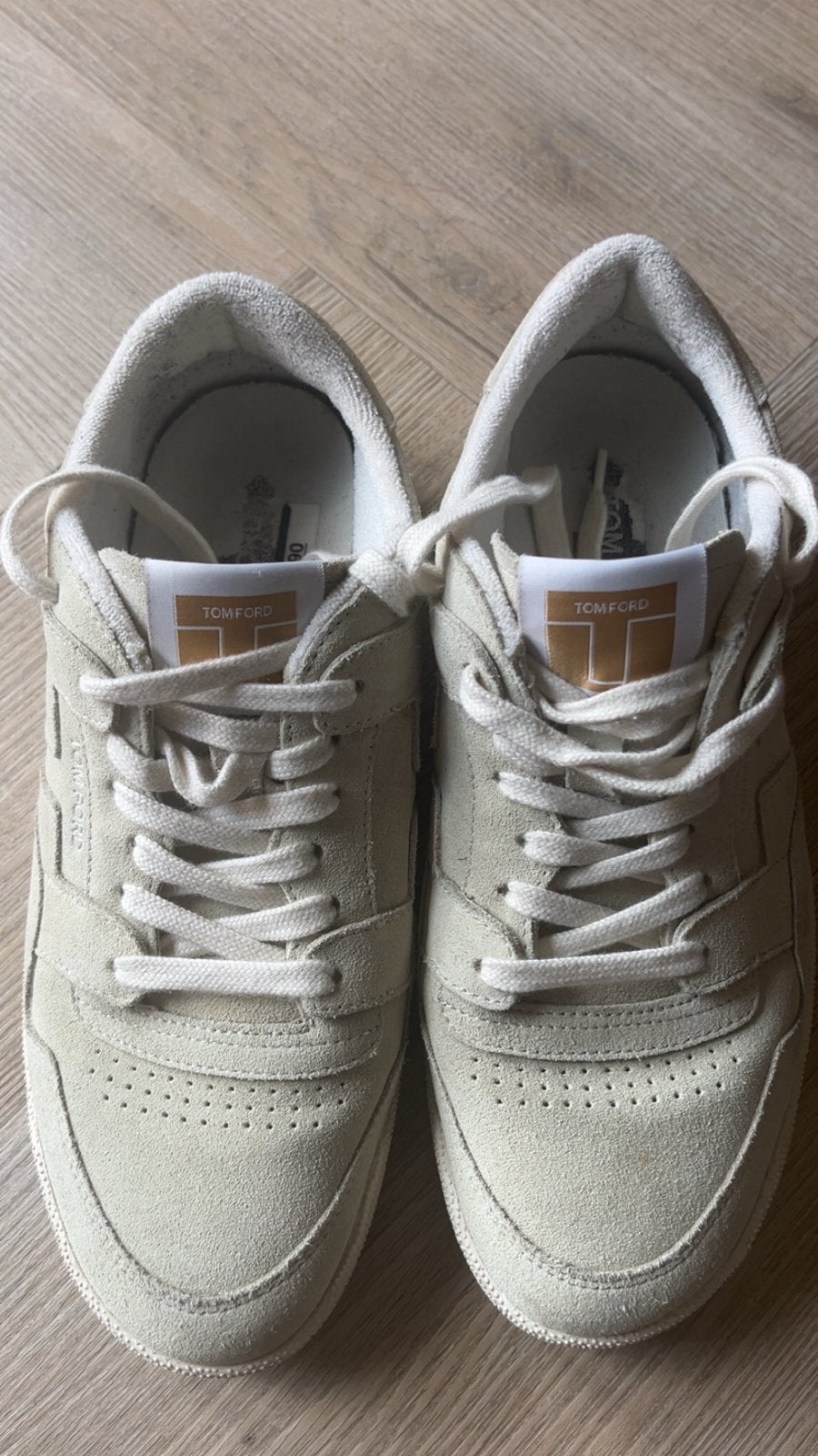 Tom Ford Sneakers - Beige Suède - Maat 40, Kleding | Heren, Overige kleuren, Ophalen of Verzenden, Sneakers of Gympen, Zo goed als nieuw