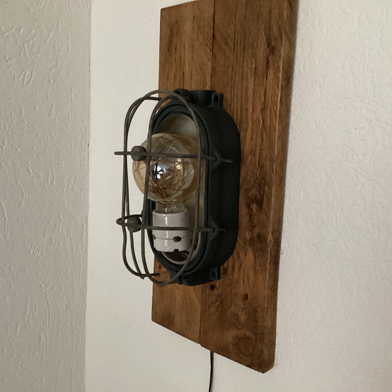 BUNKERLAMP WANDLAMP PRACHTIG, Ophalen of Verzenden, Zo goed als nieuw, Glas