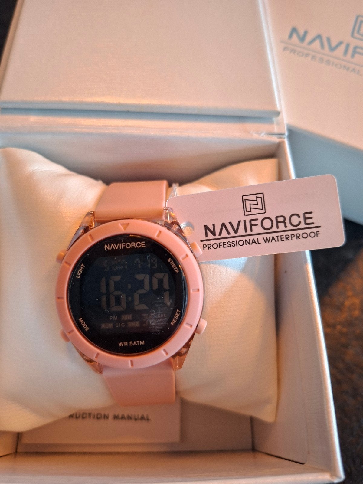 Naviforce digitaal meisjes horloge. Waterbestendig tot 5 ATM, Ophalen of Verzenden, Nieuw, Roze, Naviforce