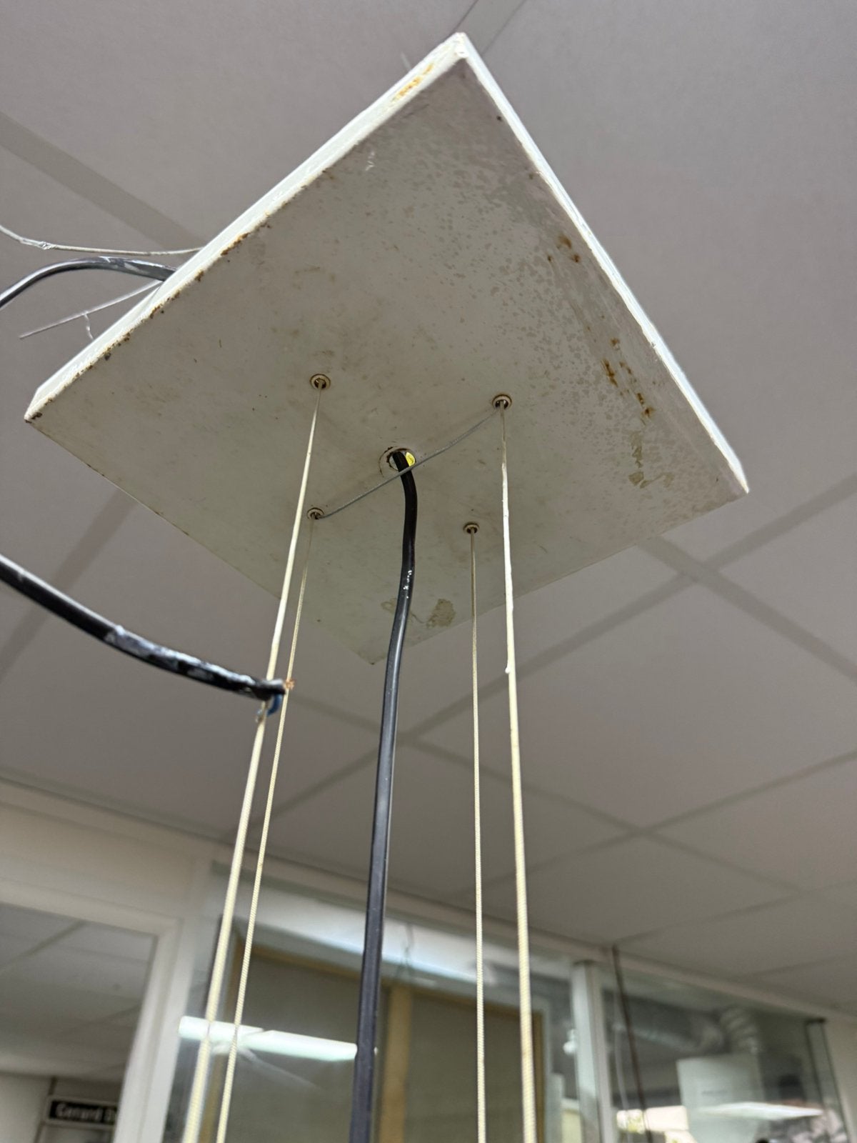 Vintage Dijkstra Hanglamp– Postmodern 1980/1990–Wit Metaal, Ophalen, Gebruikt, Postmodern. Geometrisch. Dutch Design, E27 (groot)