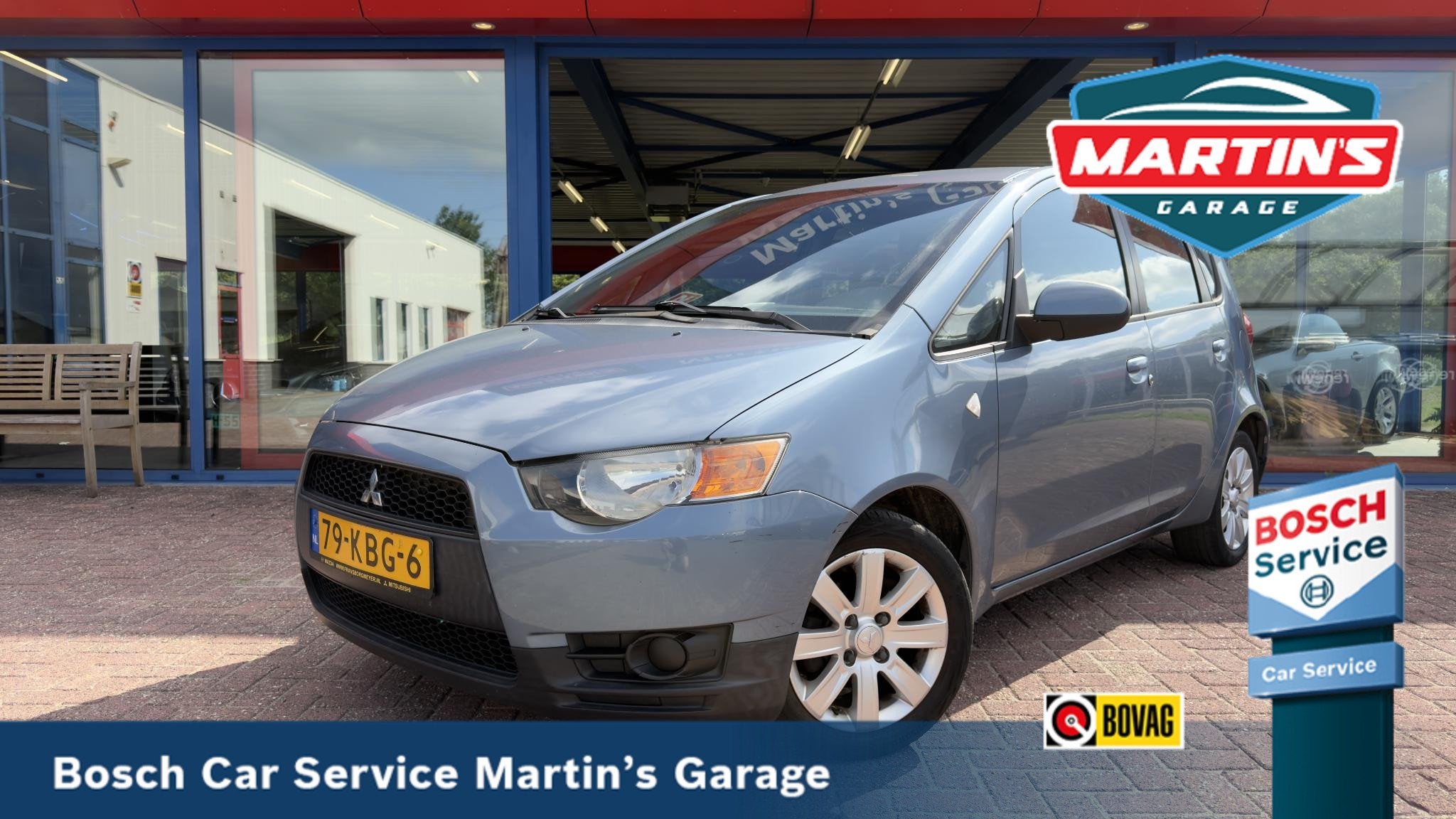 Mitsubishi Colt 1.3 Invite CRUISE | AIRCO | TREKHAAK, Stof, Gebruikt, 31 €/maand, Blauw