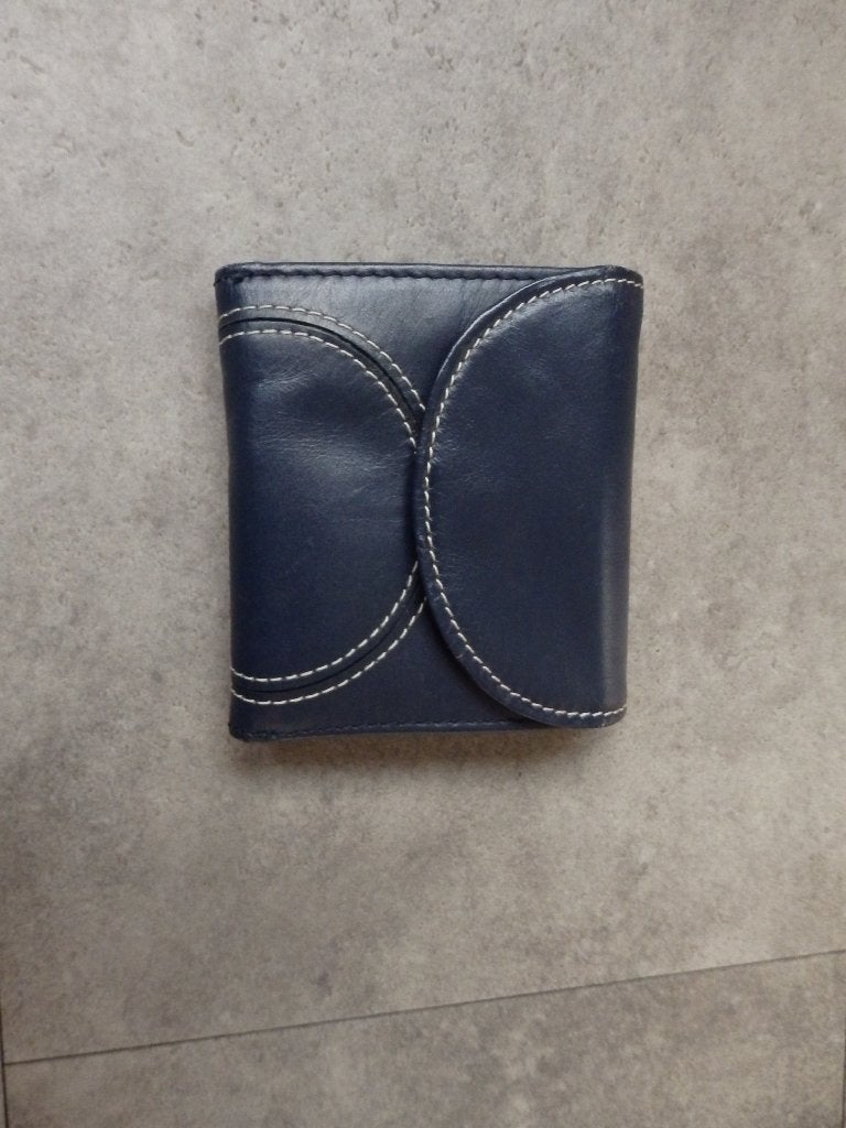 zgan Leren Linea Vero portemonnee portefeuille, Overige merken, Blauw, Ophalen of Verzenden, Zo goed als nieuw
