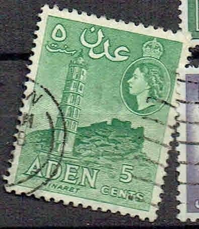Aden 1953 Moskee minaret, Verzenden, Gestempeld, Plaats of Gebouw