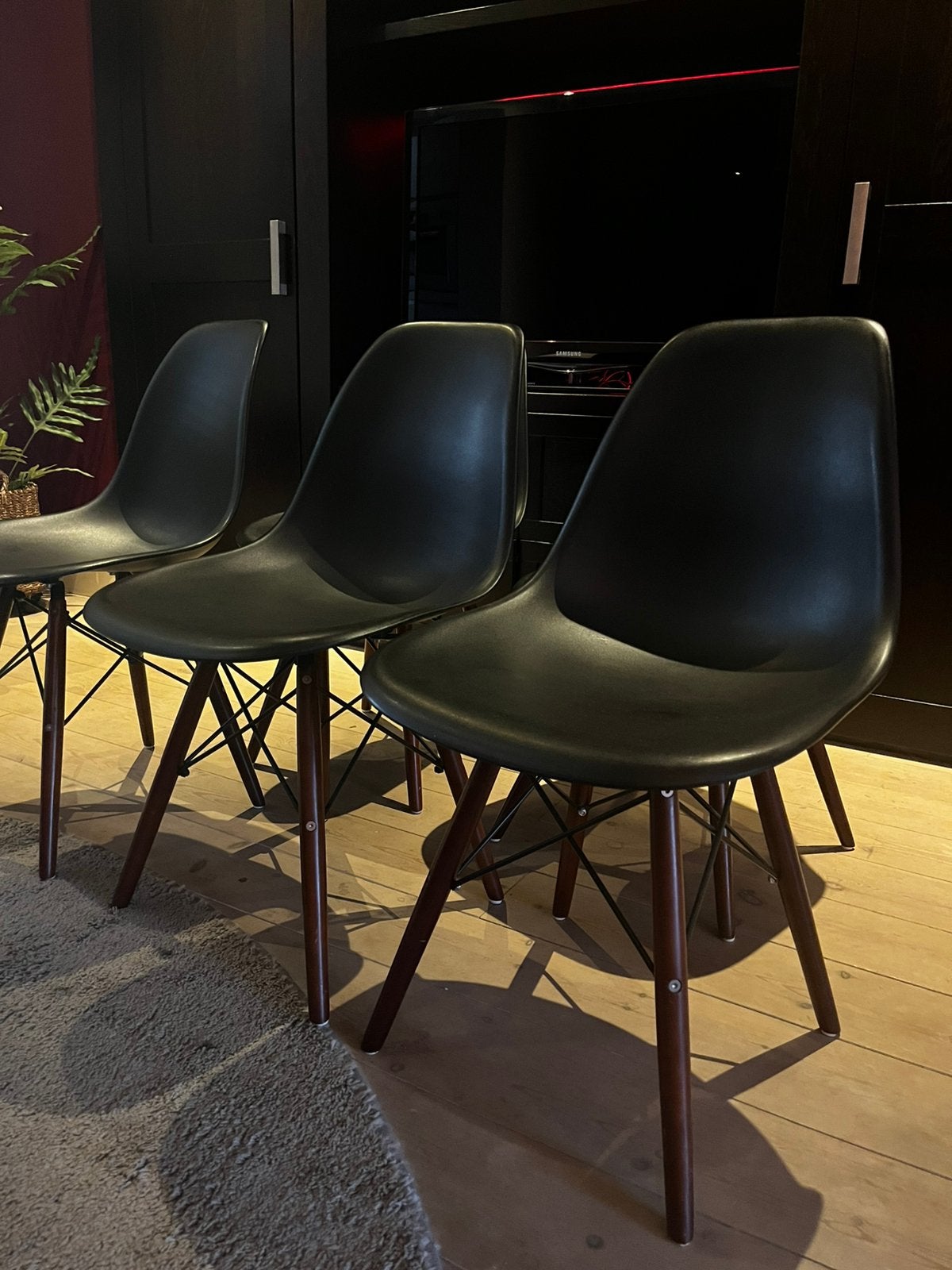 5 kuipstoelen/eettafelstoelen, Gebruikt, Zwart, Vijf, Zes of meer stoelen, Industrieel