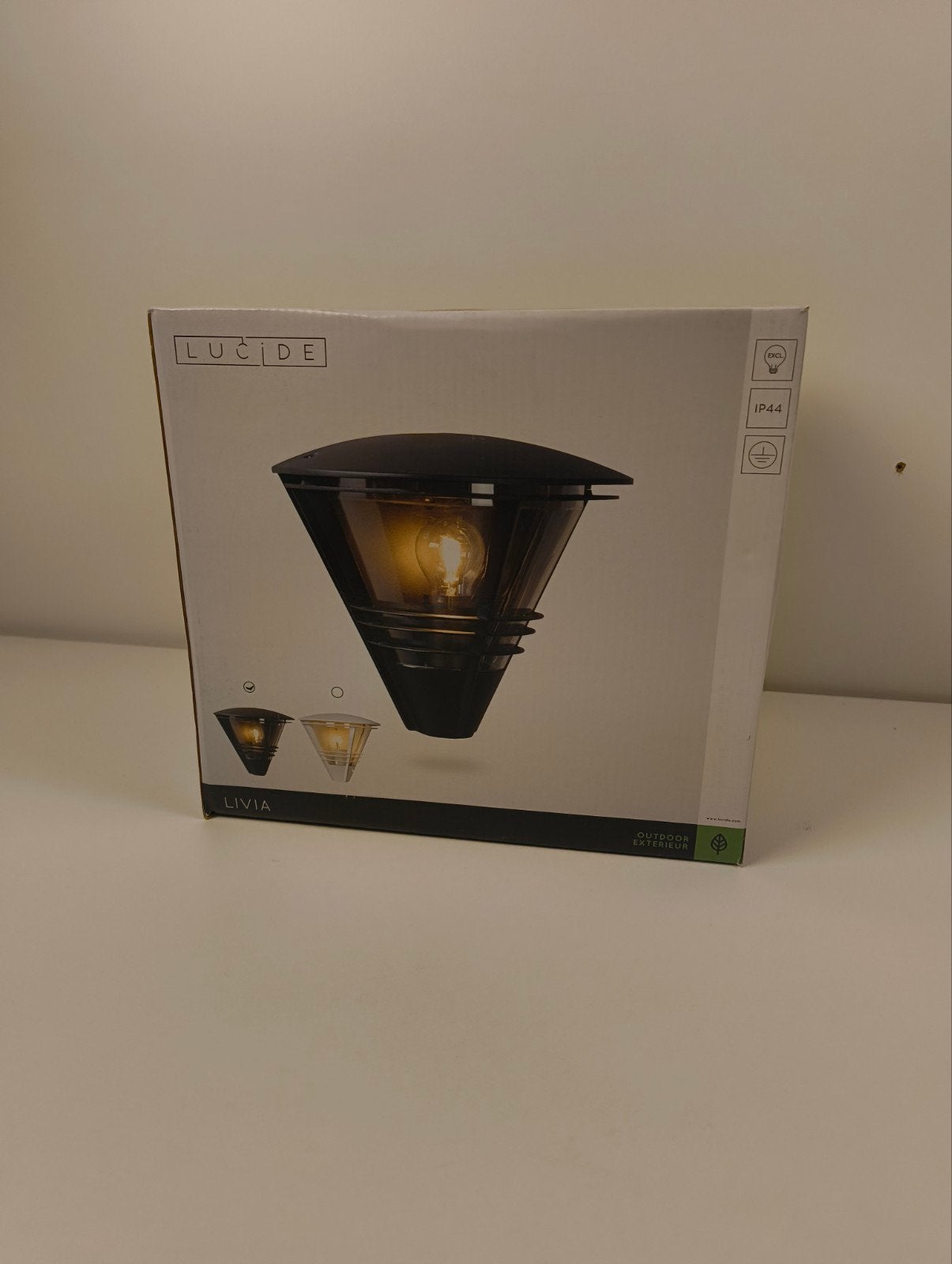 Lucide Livia Zwart wandlamp - Nieuw, Zwart, Nieuw, Buitenlamp, Ophalen of Verzenden