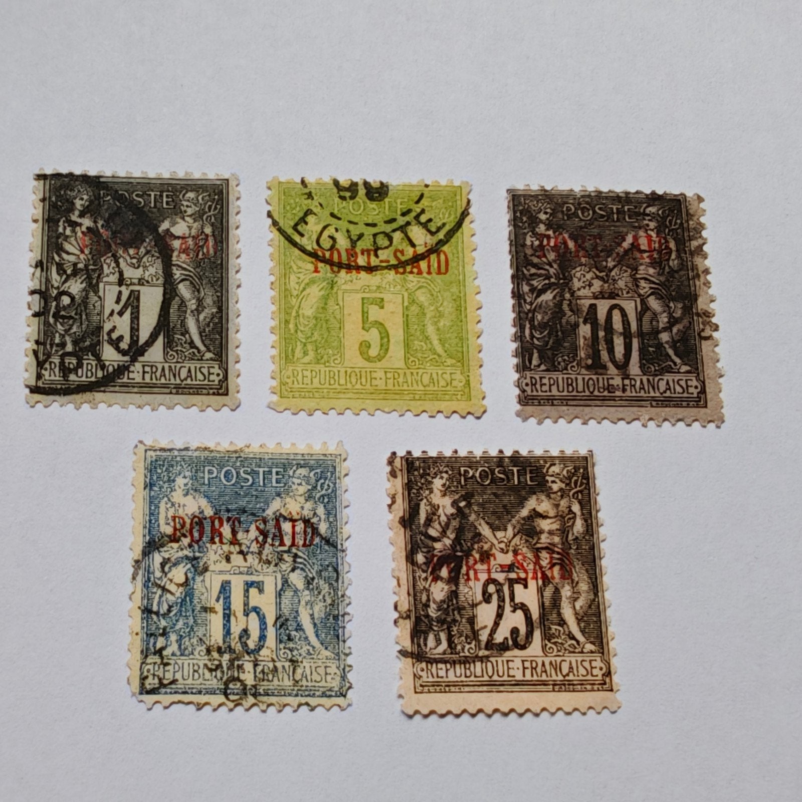 French Post Offices in Egypt – Port Said Office – 1899 Rare, Ophalen of Verzenden, Overige typen